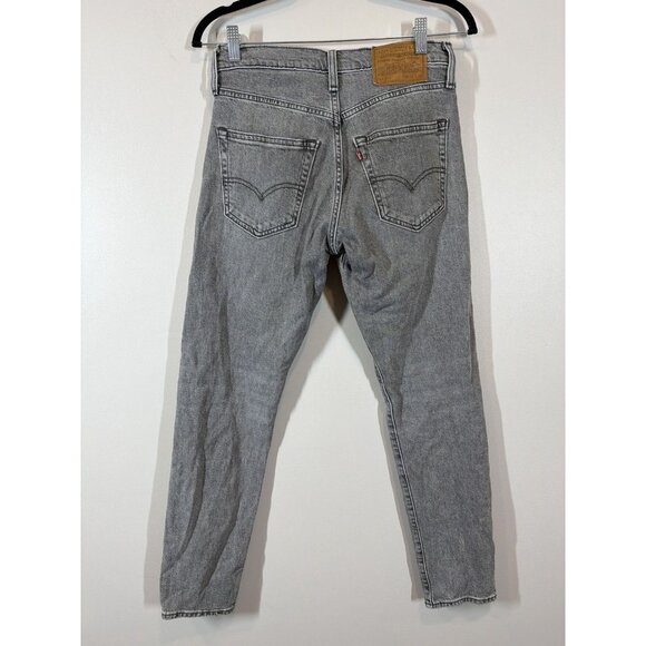 Levis Premium Gray Jeans 512 W28 L30 Straight Leg Stretch Denim Pants Jeans - Picture 3 of 8